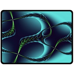 Fractal Abstract Art Artwork Design Wallpaper One Side Fleece Blanket (large) by Ravend