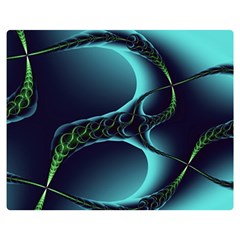 Fractal Abstract Art Artwork Design Wallpaper One Side Premium Plush Fleece Blanket (medium) by Ravend