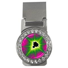 Fractal Art Math Abstract Artwork Pink Magenta Money Clips (cz)  by Ravend