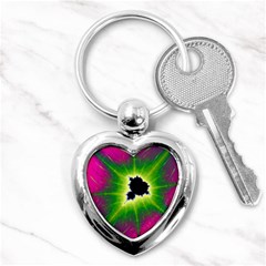 Fractal Art Math Abstract Artwork Pink Magenta Key Chain (heart) by Ravend