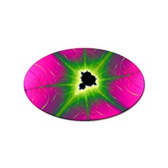 Fractal Art Math Abstract Artwork Pink Magenta Sticker (oval)