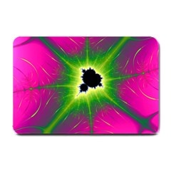 Fractal Art Math Abstract Artwork Pink Magenta Small Doormat by Ravend