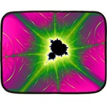 Fractal Art Math Abstract Artwork Pink Magenta One Side Fleece Blanket (Mini) 35 x27  Blanket