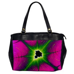 Fractal Art Math Abstract Artwork Pink Magenta Oversize Office Handbag by Ravend