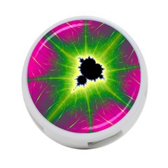 Fractal Art Math Abstract Artwork Pink Magenta 4-port Usb Hub (one Side) by Ravend