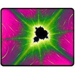 Fractal Art Math Abstract Artwork Pink Magenta One Side Fleece Blanket (Medium) 60 x50  Blanket Front