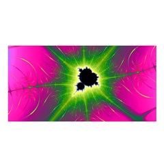 Fractal Art Math Abstract Artwork Pink Magenta Satin Shawl 45  X 80  by Ravend