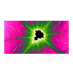 Fractal Art Math Abstract Artwork Pink Magenta Satin Wrap 35  X 70  by Ravend