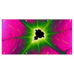 Fractal Art Math Abstract Artwork Pink Magenta Banner And Sign 8  X 4  by Ravend