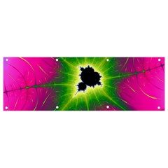 Fractal Art Math Abstract Artwork Pink Magenta Banner And Sign 9  X 3  by Ravend