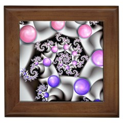 Background Fractal Annotation Sample Fantasy Framed Tile by Ravend