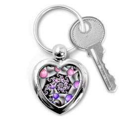 Background Fractal Annotation Sample Fantasy Key Chain (heart) by Ravend