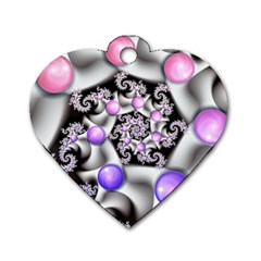 Background Fractal Annotation Sample Fantasy Dog Tag Heart (one Side) by Ravend