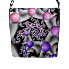 Background Fractal Annotation Sample Fantasy Flap Closure Messenger Bag (l) by Ravend