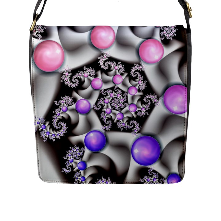 Background Fractal Annotation Sample Fantasy Flap Closure Messenger Bag (L)