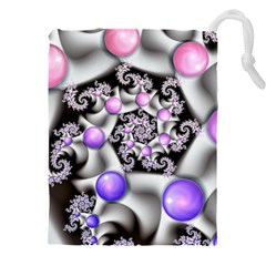 Background Fractal Annotation Sample Fantasy Drawstring Pouch (5xl) by Ravend