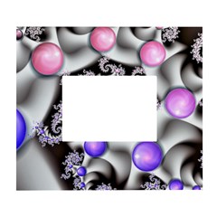 Background Fractal Annotation Sample Fantasy White Wall Photo Frame 5  X 7  by Ravend