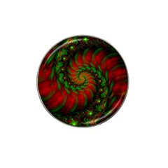 Fractal Green Red Spiral Happiness Vortex Spin Hat Clip Ball Marker (4 Pack) by Ravend