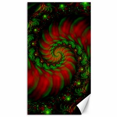 Fractal Green Red Spiral Happiness Vortex Spin Canvas 40  X 72  by Ravend