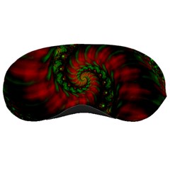 Fractal Green Red Spiral Happiness Vortex Spin Sleeping Mask by Ravend