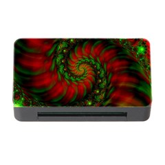 Fractal Green Red Spiral Happiness Vortex Spin Memory Card Reader With Cf by Ravend