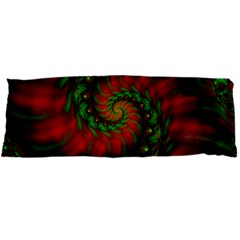 Fractal Green Red Spiral Happiness Vortex Spin Body Pillow Case Dakimakura (two Sides) by Ravend