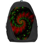 Fractal Green Red Spiral Happiness Vortex Spin Backpack Bag Front