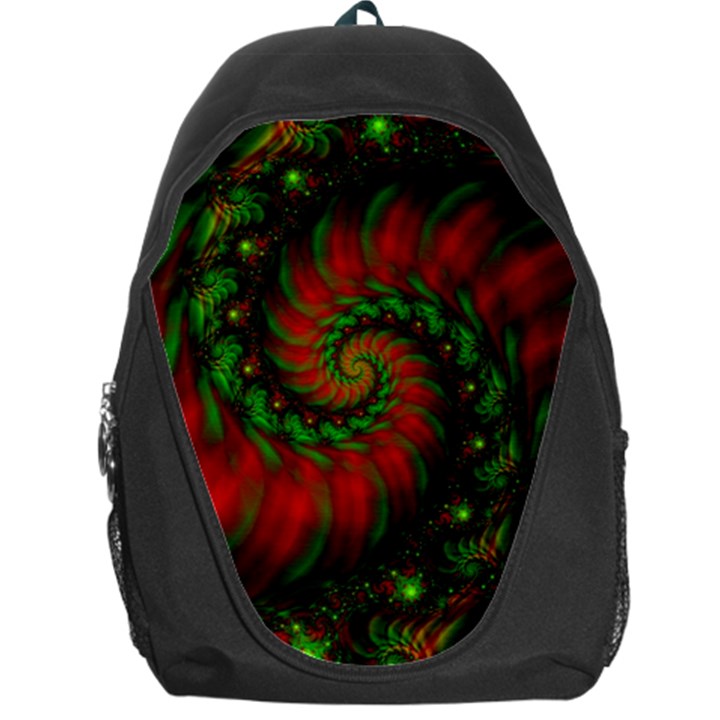 Fractal Green Red Spiral Happiness Vortex Spin Backpack Bag