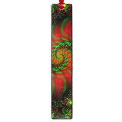 Fractal Green Red Spiral Happiness Vortex Spin Large Book Marks by Ravend