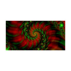 Fractal Green Red Spiral Happiness Vortex Spin Yoga Headband by Ravend