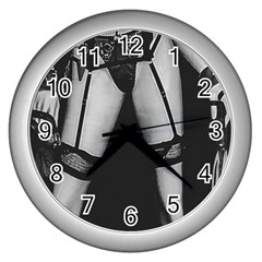 Bdsm Erotic Concept Graphic Poster Wall Clock (silver) by dflcprintsclothing