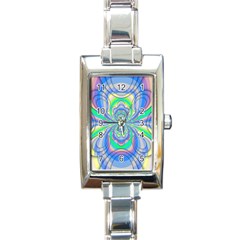 Fractal Geometry Mathematics Gradient Ovals Math Rectangle Italian Charm Watch by Ravend