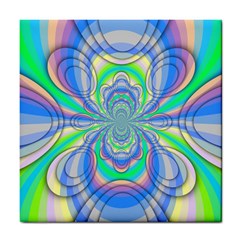 Fractal Geometry Mathematics Gradient Ovals Math Tile Coaster by Ravend