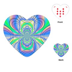 Fractal Geometry Mathematics Gradient Ovals Math Playing Cards Single Design (heart) by Ravend