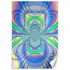 Fractal Geometry Mathematics Gradient Ovals Math Canvas 12  X 18  by Ravend