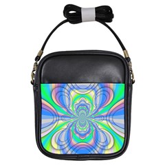 Fractal Geometry Mathematics Gradient Ovals Math Girls Sling Bag by Ravend