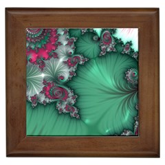 Fractal Spiral Template Abstract Background Design Framed Tile by Ravend