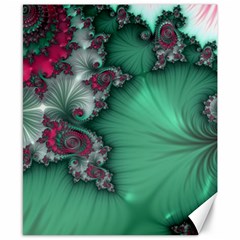 Fractal Spiral Template Abstract Background Design Canvas 8  X 10  by Ravend