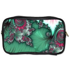 Fractal Spiral Template Abstract Background Design Toiletries Bag (one Side) by Ravend