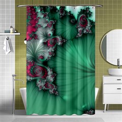 Fractal Spiral Template Abstract Background Design Shower Curtain 48  X 72  (small)  by Ravend