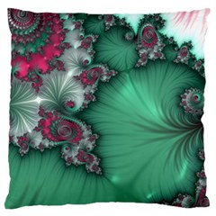 Fractal Spiral Template Abstract Background Design Large Premium Plush Fleece Cushion Case (one Side) by Ravend