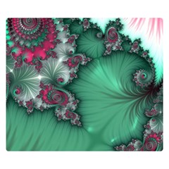 Fractal Spiral Template Abstract Background Design Premium Plush Fleece Blanket (small) by Ravend