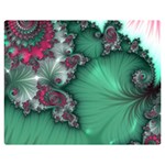 Fractal Spiral Template Abstract Background Design One Side Premium Plush Fleece Blanket (Medium) 60 x50  Blanket Front