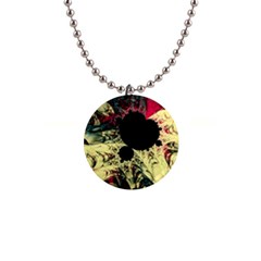 Fractal Art Design Fractal Art Digital Art 1  Button Necklace