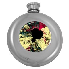 Fractal Art Design Fractal Art Digital Art Round Hip Flask (5 Oz) by Ravend