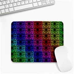 Rainbow Grid Form Abstract Background Graphic Small Mousepad by Ravend