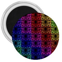 Rainbow Grid Form Abstract Background Graphic 3  Magnets by Ravend