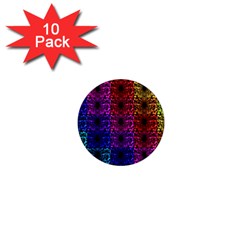 Rainbow Grid Form Abstract Background Graphic 1  Mini Magnet (10 Pack)  by Ravend