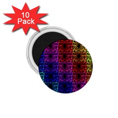 Rainbow Grid Form Abstract Background Graphic 1 75  Magnets (10 Pack)  by Ravend