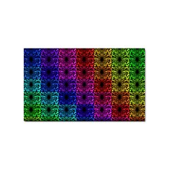 Rainbow Grid Form Abstract Background Graphic Sticker (rectangular) by Ravend